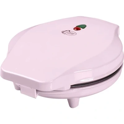 Image de Bestron Gaufrier à bubble, gaufres pour bulles remplir de glace, chocolat ou fruits, avec feu signalisation et revêtement antiadhésif, 700 watts, couleur: Rose