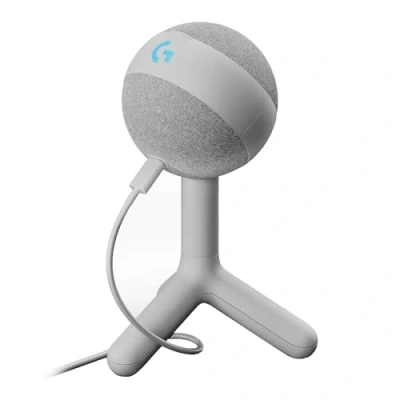 Image de Logitech G Yeti Orb Microphone Gaming RVB à condensateur avec LIGHTSYNC, USB prêt l’Emploi pour Streaming, cardioïde, PC/Mac Blanc
