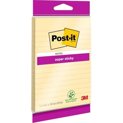 Image de Post it Cahiers, Bloc notes de 100 feuilles 76x76mm Jaune papier recyclé, Lot 12