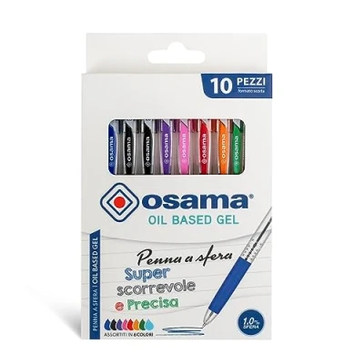 Image de Osama Stylo Couleur Gel avec Encre OBG, Set 10 Stylos Colorés Bille à Déclic 1.0 mm Trait Fluide et Précis Idéal pour Papeterie, Loisirs Créatifs Fourniture Scolaire