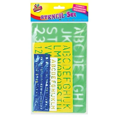 Image de Artbox 4 X Set Pochoirs Lettres Alphabet et Nombres