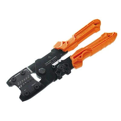 Image de precision universal crimping tool with inter changeable die plates (size &#039;S&#039;). Handy crimp (Made in Japan). Engineer pad 11