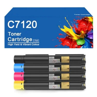 Image de Remplacement de Cartouche Toner Compatible C7120 avec Puce pour Xerox VERSALINK C7125 C7130,C7120 4Color