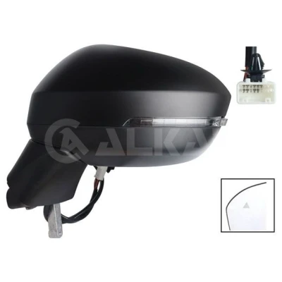 Image de Rétroviseur extérieur Alkar 9039663 gauche avec couche d&#039;apprêt électrique chauffant, convexe pour véhicules direction à