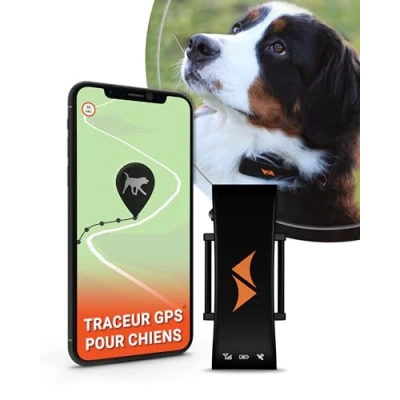 Image de PAJ GPS pour Chien Alarme de Fugue + Suivi en Direct Mode d&#039;économie Batterie près routeur Signaux sonores Étanche (IP67) s&#039;adapte à Tous Les Colliers