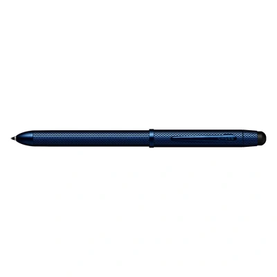 Image de Cross Tech3+ Dark Blue Chemically Etched Engraved Finish w/Dark PVD Appointments Multi Function Pen