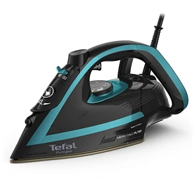 Image de Tefal FV8066 Puregliss Fer à repasser vapeur, 280 g/min, effet pressing vertical, ouverture de remplissage d&#039;eau, étagère stable, équipement anti calcaire, système gouttes, arrêt automatique,