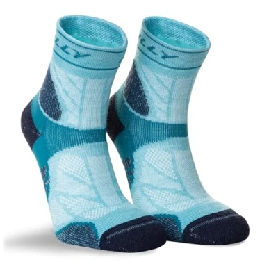 Image de Hilly Trail Anklet Max Cushioning Chaussettes de Course, Menthe poivrée/Bleu Sarcelle, S Mixte