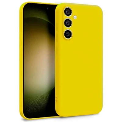 Image de MyGadget Coque pour Samsung Galaxy S23 FE Case Silicone Souple &amp; Soft Doublure Microfibre Cover TPU Protection Extra Fine Légère Jaune