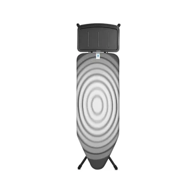 Image de Brabantia Planche à repasser C Support vapeur extra large Réglable en hauteur Pieds antidérapants caoutchouc Revêtement coton avec couche de mousse Meuble pliable XL