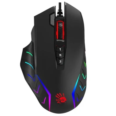 Image de A4tech J95S Stone Black USB Gaming Souris avec capteur optique BC3332 S, technologie Light Strike, DPI : 100 8000