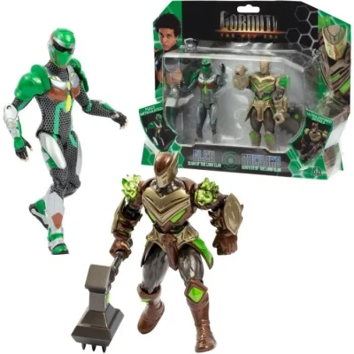 Image de Gormiti, Coffret 2 Figurines 15 cm, Scion + Gormiti associé, Modèle Terre Glen et Rockard, pour Les Enfants à partir de 4 Ans, GRV193, Multicouleur