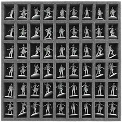 Image de Feldherr AG035ZC02 Plateau en Mousse de 35 mm avec 54 Fentes Compatible boîtes Jeu boadgame Zombicide