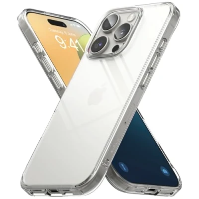 Image de Ringke Coque Compatible avec iPhone 16 Pro [Fusion] Transparente Clear Ultra Fine Solide Rigide Back Souple Bumper Antichoc Protection Étui Case Accessoires