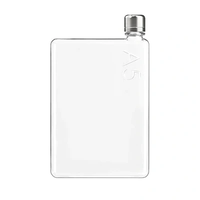 Image de memobottle A5 750 ml bouteille d&#039;eau fine pour sacs, à côté de livres et d&#039;ordinateurs Tritan sans BPA Moderne &amp; Minimaliste. gourde inox, 500 ml,