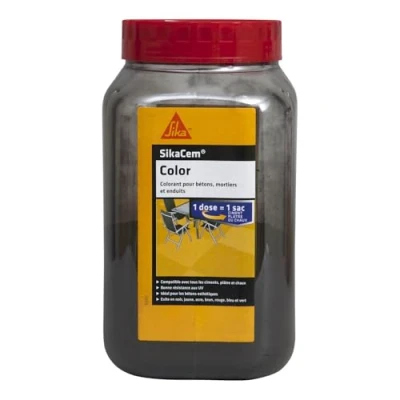 Image de SikaCem Color, Colorant en poudre pour Ciment, Chaux et Plâtre, 700G, Noir