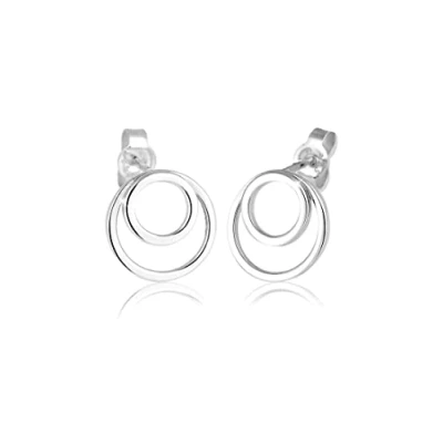 Image de Elli Basic GEO Minimal Boucles d&#039;oreilles, Femme, Taille: One Size, Silber