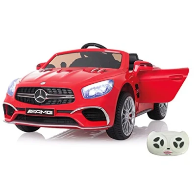 Image de Voiture électrique à pédales Mercedes Benz AMG SL65 rouge 12V avec musique intégrée Neuf