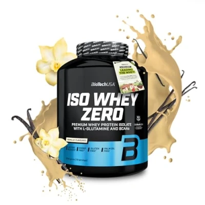 Image de BioTechUSA Iso Whey Zero Premium Protein Isolate Grass Fed Enzyme Free Sugar and Gluten free, 1816 g, Vanille