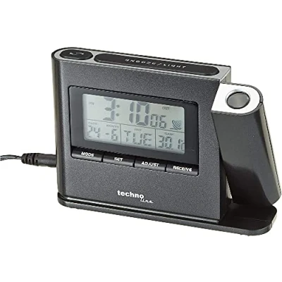Image de Technoline WT519 Réveil à Projection Noir 12,9 x 3,4 9,2 cm