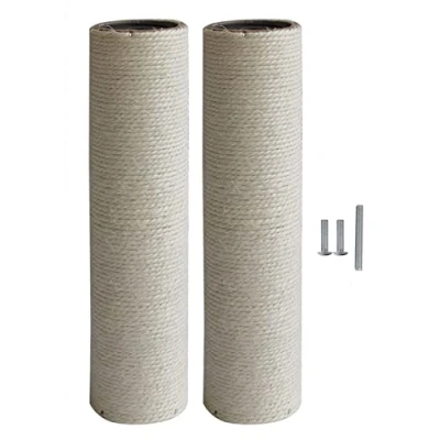 Image de M8 M10 Griffoir de rechange en corde sisal,griffoir pour chat,griffoir chats poteau,corde arbre à chat avec vis(30,5 cm x 2 basique, M8）