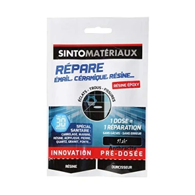 Image de Résine MATERIAUX repare faience GRIS ANTHRACITE 30 gr SINTO