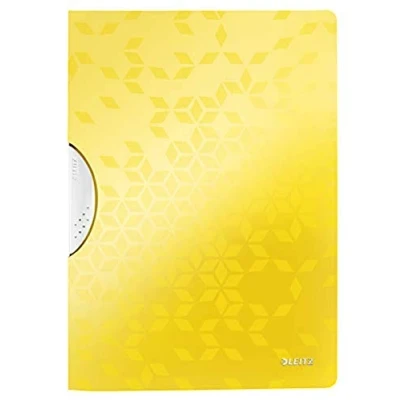 Image de Leitz Farde ColorClip A4, Capacité 30 Feuilles, Plastique Souple, Jaune, WOW, 41850016