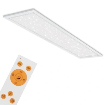 Image de BRILONER 7304 016 Panneau LED, Lampe de Plafond avec décoration d&#039;étoiles, plafonnier réglable, réglage la température Couleur (CCT), inclut Une télécommande, 36 Watt, 3.800 Lumen, Blanc