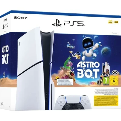 Image de Pack PS5 Standard : Console PlayStation 5 (modèle Slim) + Astro Bot (Code)
