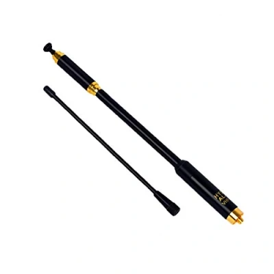 Image de HYS Antenne SMA femelle VHF/UHF 144/430 MHz rétractable double bande amovible et remplaçable pour radio bidirectionnelle Baofeng Quansheng Wouxun