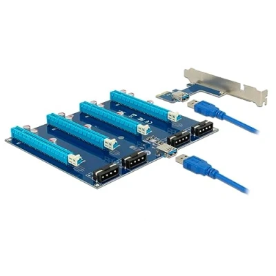 Image de DeLOCK 41427 carte et adaptateur d&#039;interfaces Interne PCIe, USB 3.2 Gen 1 (3.1 1) Neuf