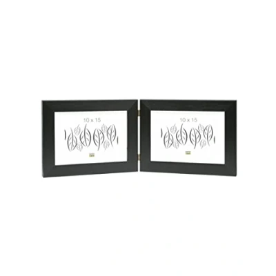 Image de Deknudt Frames S41VH2 H2H Cadre Photo Diptyque Horizontal Résine Noir 10 x 15 cm