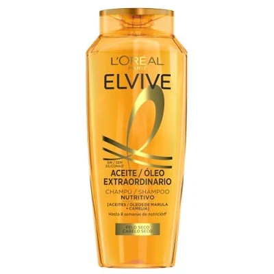 Image de L&#039;Oreal Paris Shampooing nourrissant Elvive Extraordinary Oil pour cheveux secs, 370 ml, canneberge, floral