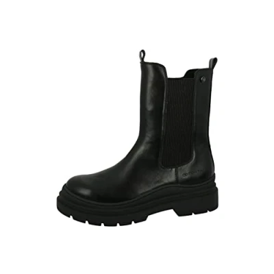 Image de TOM TAILOR Femme 4291710 Bottine Chelsea, Noir, 38 EU
