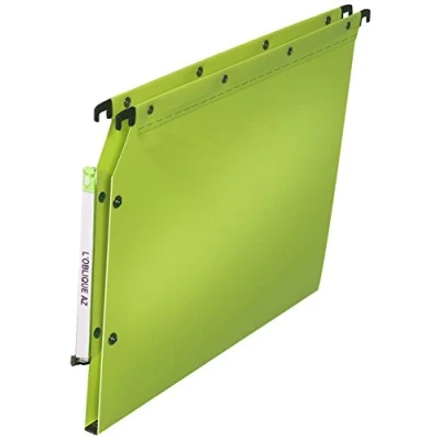 Image de Elba Ultimate PP Lot de 10 Dossiers suspendus en Polypro Opaque pour Armoire Fond 15mm Vert
