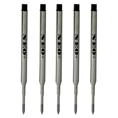 Image de Ensemble de recharges pour stylo à bille Sheaffer K Recharge pointe moyenne. 5 BLACK INK REFILLS