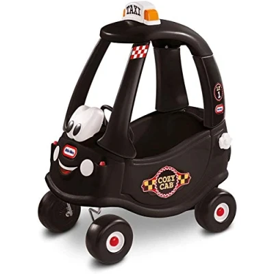 Image de Little Tikes Voiture Noire Coupé Cozy Conduisez avec un vrai klaxon de travail, interrupteur d&#039;allumage à clic &amp; carburant