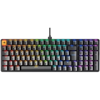 Image de Glorious Gaming GMMK 2 Full Size (96%) Clavier de jeu mécanique, cadre aluminium, personnalisable, capuchons touches doubleshot, switches Fox, RGB, Disposition QWERTY espagnol Noir