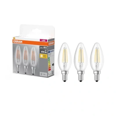 Image de Osram Led retrofit classic b 4w/827 230v e14 pack de 3 pcs 4058075819313