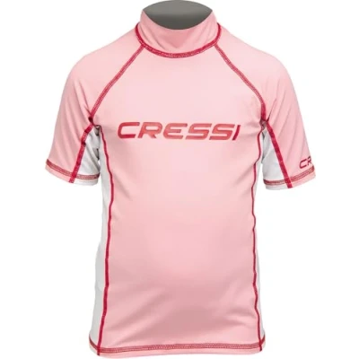 Image de Cressi Rash Guard Short Jr Maillot Manches Courtes, Tissu élastique spécial, Protection Solaire UV (UPF) 50+ Mixte Enfants, Aqua Pets 02, Ans 9/10 Hauteur 140 cm