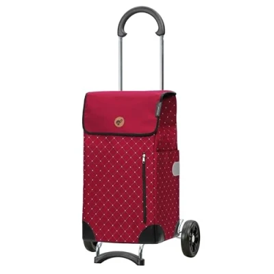 Image de Andersen Shopper Scala Acier avec Roue Ø 15 cm et 43 Litre Sacoche Sofia Rouge