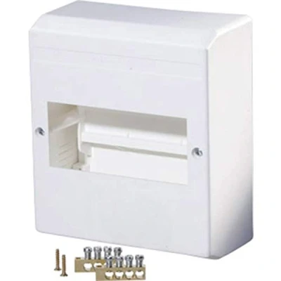 Image de f tronic KV06K Boîte de Distribution Automatique en saillie 6 modules avec bornes PE N 4 Broches