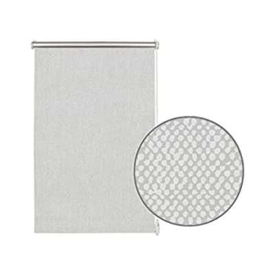 Image de Gardinia EASYFIX Store Enrouleur Dos Thermique à Clipser ou Coller, Réflexion Lumineuse Maximale, Économie d&#039;Énergie, Opaque, Kit de Montage Inclus, Points Gris, 100 x 150