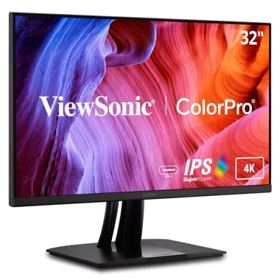 Image de ViewSonic VP3256 4K Moniteur 32&#039;&#039;, UHD, 100% sRGB, Delta E&lt; 2, USB C , Noir