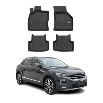 Image de OMAC Tapis de Sol en Caoutchouc Compatible avec VW T Roc 2018 2024 Noir Premium