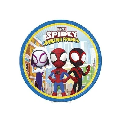 Image de Procos 8 Assiettes Spidey et Ses Amis 23 cm Rouge