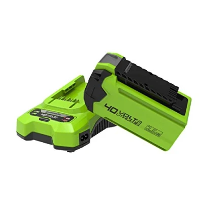 Image de Greenworks Tools Batterie 40V 2,5Ah G40B25 et chargeur universel G40UC (Li Ion sortie 80W/2A adapté à tous les outils batteries de la série Greenworks)