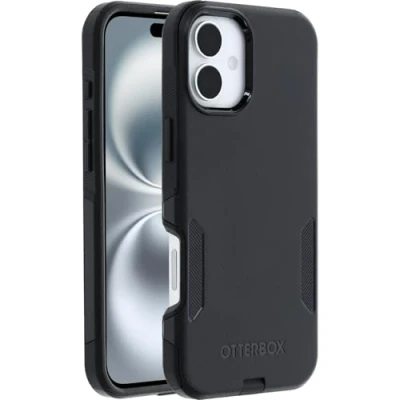 Image de Otterbox Coque Commuter Series MagSafe pour iPhone 16 Plus, Antichoc, Anti Chute, Protection, supporte 3X Plus de Chutes Que la Norme Militaire, Noir