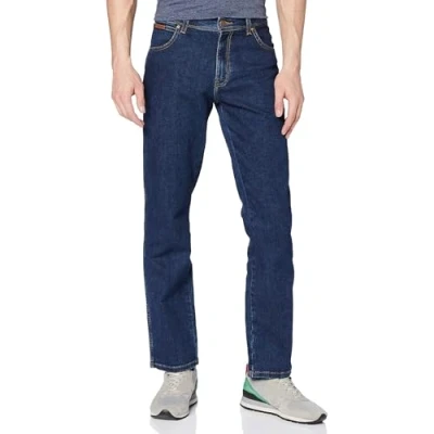 Image de Wrangler Texas Stretch Jean droit, Homme, Taille: 46x32, Darkstone