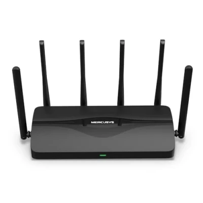 Image de MERCUSYS MR47BE Routeur WiFi 7 TP Link, Tri Bande BE9300Mbps, Canaux 320 MHz, 6GHz, 4 Ports 2.5G, EasyMesh, Brancher et Utiliser, 6 Antennes Omnidirectionnelles, Repeteur Mesh, 4K QAM